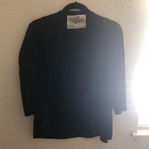 3/4 sleeve crepe cardigan